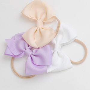 ELLA Big Bow Headband, Newborn Headband, Baby Hair Bow, Baby Bow Headband, Hair Bow for Baby, Headband girls, Newborn Bow, Infant Headband image 10