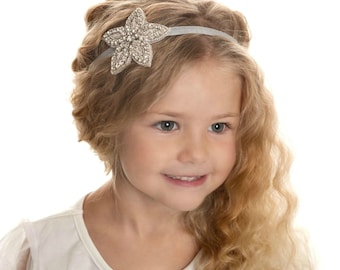 Baby headband, Rhinestone headband,Flower Girl Headband, Christening Headband, Baptism headband, Bling Headband, Newborn crystal Headband.