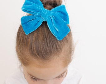 Nœuds de cheveux en velours, clip d’arc Big Velvet Hair, nœud en velours rouge, arcs de cheveux pour filles, bandeau velours bébé arceau, clips d’arcs de cheveux. ABIGAIL 5 » Clip