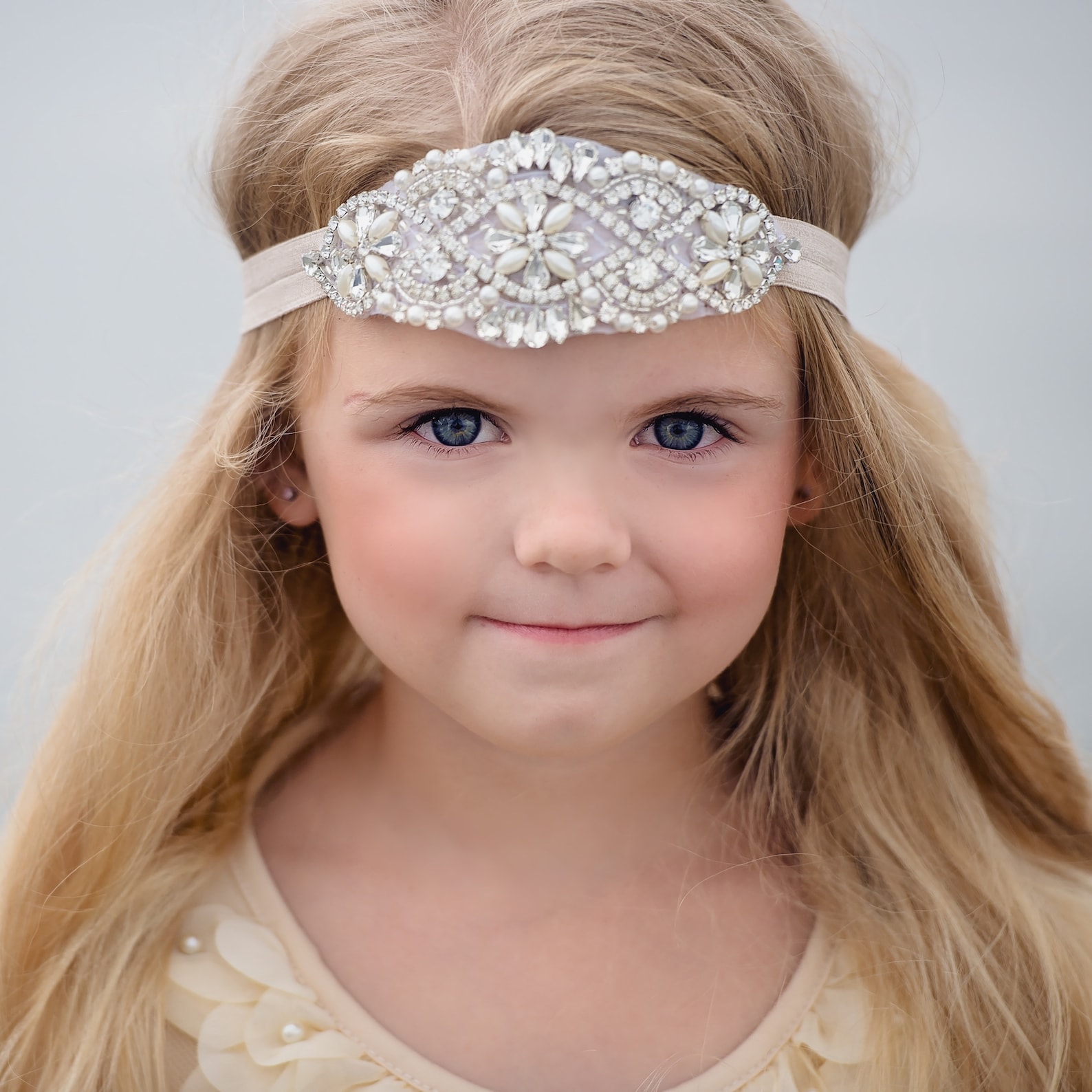 BLING Headband Rhinestone Headband Flower Girl Headband Etsy