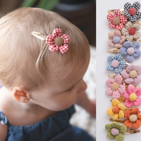 PUFF FLOWER Hair Clip, Baby Hair Clip, Baby Snap Clip, Hair Clips for Girls, Toddler Hair Clip, No Slip Hair Clip, Hair Clip for Thin Hair