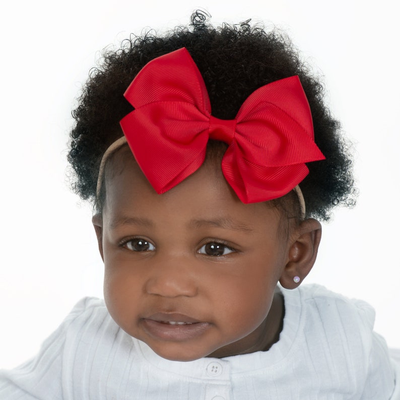 ELLA Big Bow Headband, Newborn Headband, Baby Hair Bow, Baby Bow Headband, Hair Bow for Baby, Headband girls, Newborn Bow, Infant Headband image 7