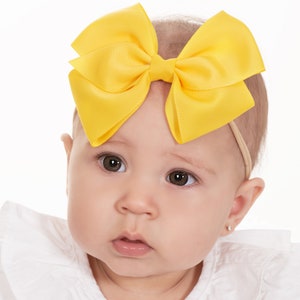 ELLA Big Bow Headband, Newborn Headband, Baby Hair Bow, Baby Bow Headband, Hair Bow for Baby, Headband girls, Newborn Bow, Infant Headband image 2
