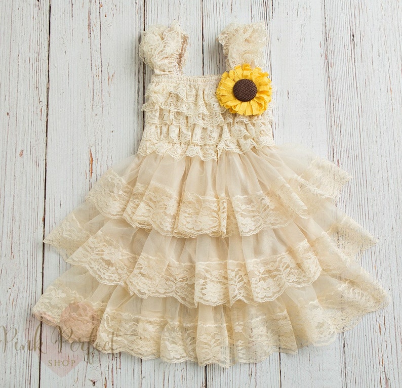 yellow flower girl dresses sunflower