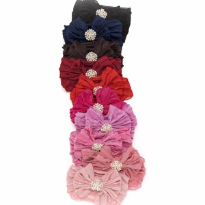 Baby Headband, Baby Girl Bows, Baby Girl Headwraps, Toddler Hair Bows, Big Ruffle Bow Headband, Soft Newborn Bows Headbands, Baby Girl Gift