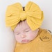 EVA Cable Knit Bow, Big Bow Headbands, Big Bow Head Wrap, Baby Girl Bow, Baby Headband, Newborn Turban, Headband for Baby, Baby Headband Bow 