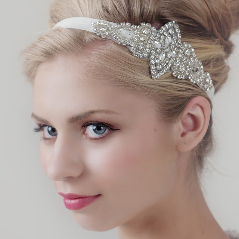 Flower Girl Headband Rhinestone Headbandbaby Headbands Etsy