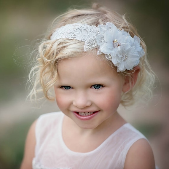christening headband