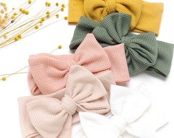 Big Bow Baby Headbands, Baby Girl Hair Bows, Baby Turban, Oversized Bow Headband, Newborn Headbands, Baby Headwrap, Toddler Bow Headbands WF