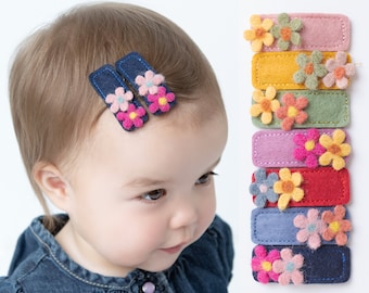Felt Hair Clip, Hair Bow Clip, Baby Girl hair bow, Baby Hair Clip, Hair Clips, Snap Hair Clips, Girls hair bows, girl hair clip, Clasp Clips