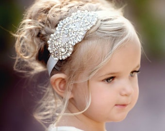 RHINESTONE Headband, CRYSTAL Headband, Bling Headband, Flower Girl Headband, Girl Flower Headband, Headband Baby Girl, Girl Hair Accessory