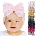 Big Ruffle Bow Nylon Headband, Baby Girl Headbands, Baby Hair Bows, Toddler Headband, Pink Newborn Headbands, Baby Girl Headwraps, Baby Gift