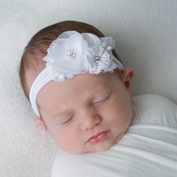 Bandeau Nouveau Ne Bandeaux De Bebe Bandeau Blanc De Bebe Etsy Bandeau Nouveau Ne Bandeaux De Bebe Bandeau Blanc De Bebe Etsy