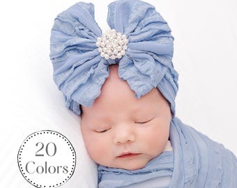 Baby Headband, Baby Girl Headbands, Baby Girl Headwraps, Toddler Hair Bows, Ruffle Baby Girl Bows, Soft Newborn Baby Bow, Baby Girl Gift.
