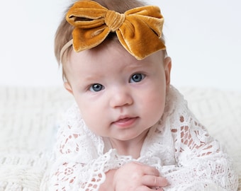 Baby Headband, Velvet Hair Bows, Christmas Hair Bows, Baby Girl Hair Bow, Newborn Christmas  Headband, Toddler Hair Clips,ABG 4' Winter Bow