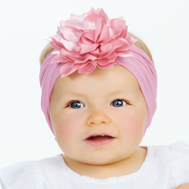Flower Nylon Headband Flower Baby Head Wrap Newborn Baby | Etsy