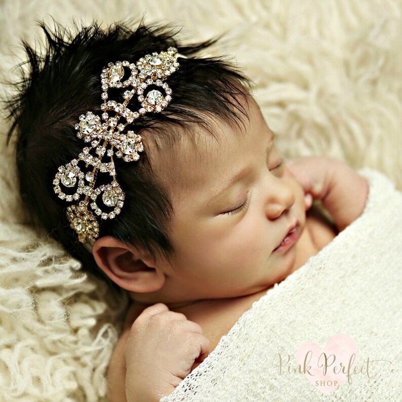 Baby headbands baby rhinestone headband newborn Etsy