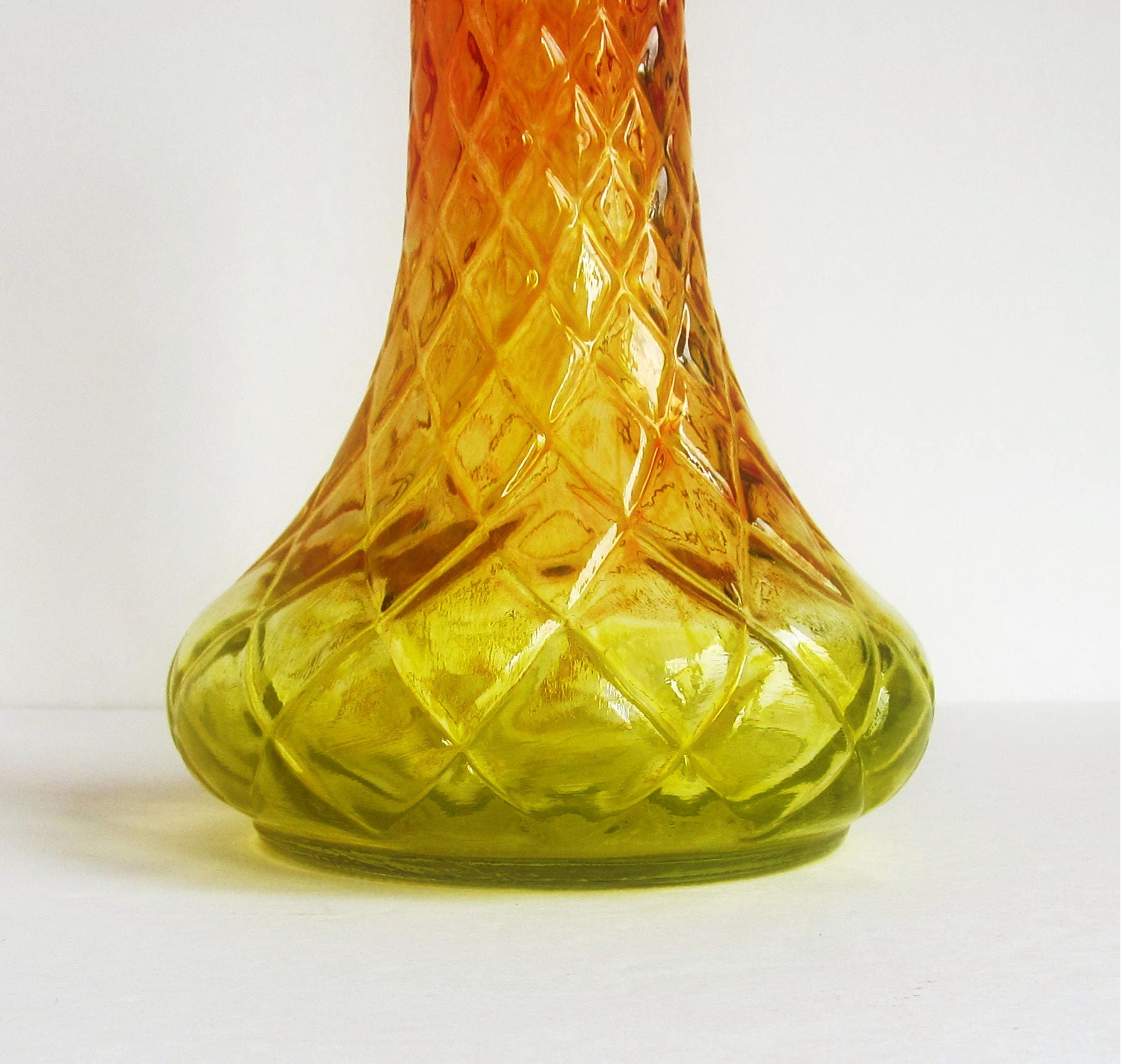 Orange Bud Vase Orange Flower Vase Orange Painted Vase Etsy