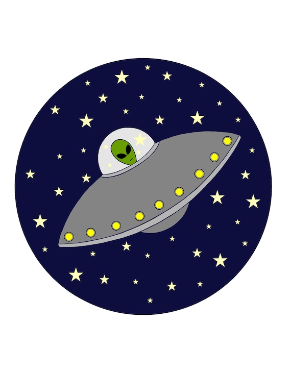 Buy UFO SVG, Alien Clipart, Alien SVG, Digital Download Online In.