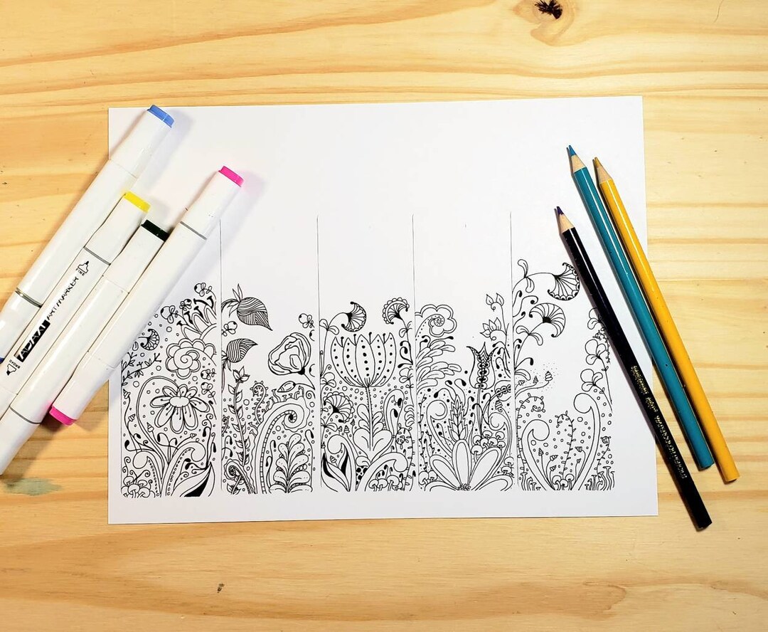 Printable Bookmark, Printable Coloring Page, Bookmark Coloring Page ...