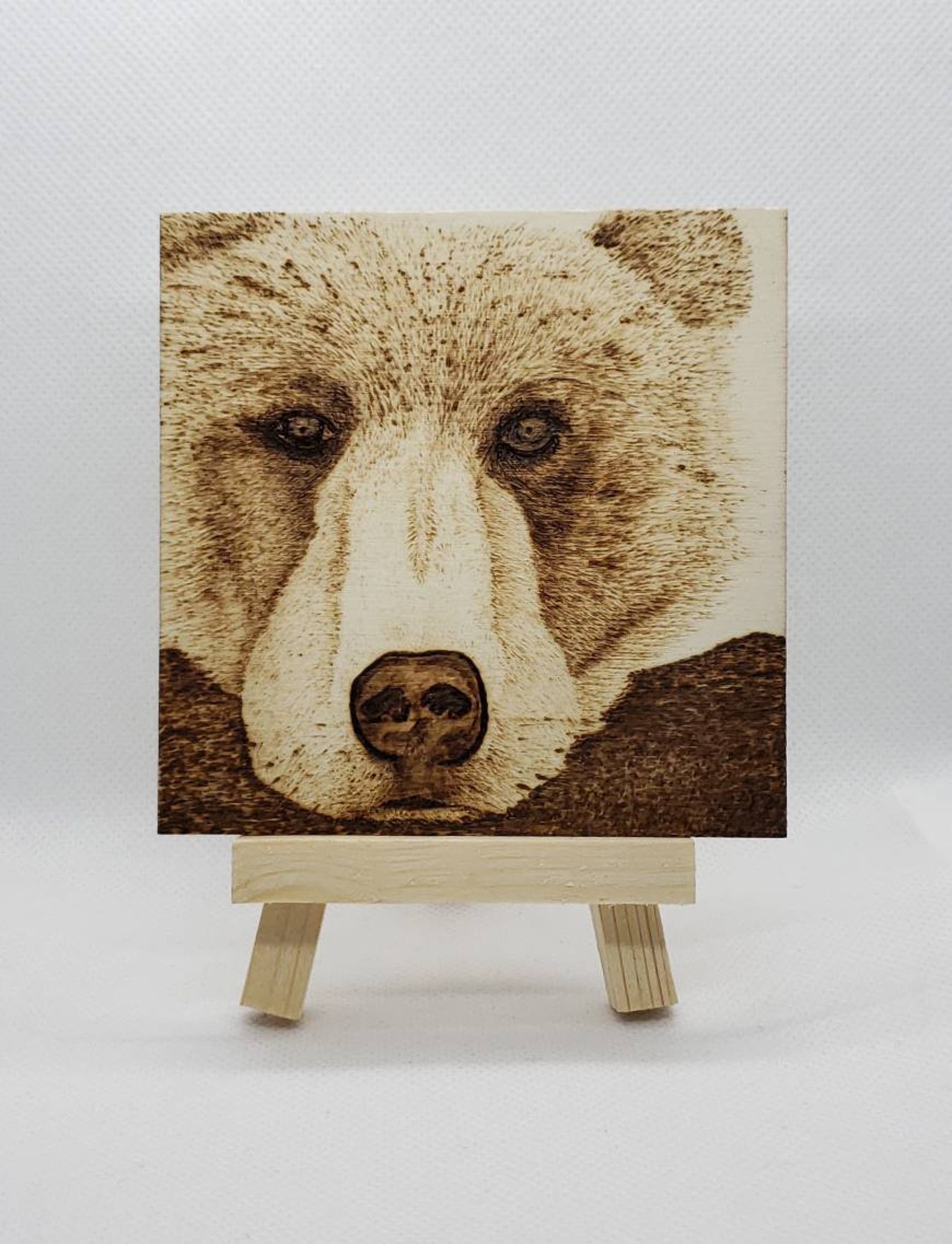 Rustic Bear Wood Burning Wood Burning Bear Original Etsy