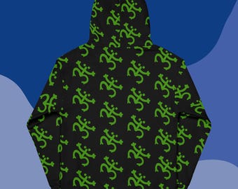 Green Coquí Taíno Unisex Cotton Hoodie | Puerto Rico Top | Boricua Gift