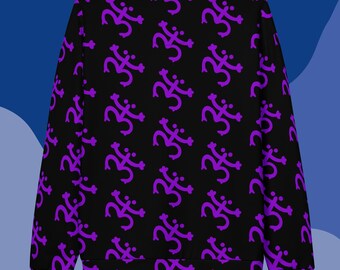 Paarse Coquí Taíno-uniseks katoenen sweater