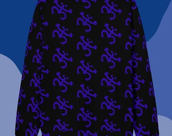 Coquí Taíno, uniseks katoenen sweater Blauw