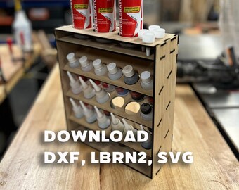 CA Glue Holder Download Datei (LBRN2, SVG, DXF)