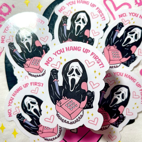 Ghostface Sticker | Scream Sticker | Valentines Day Scream Horror Sticker | Valentines Day Gift
