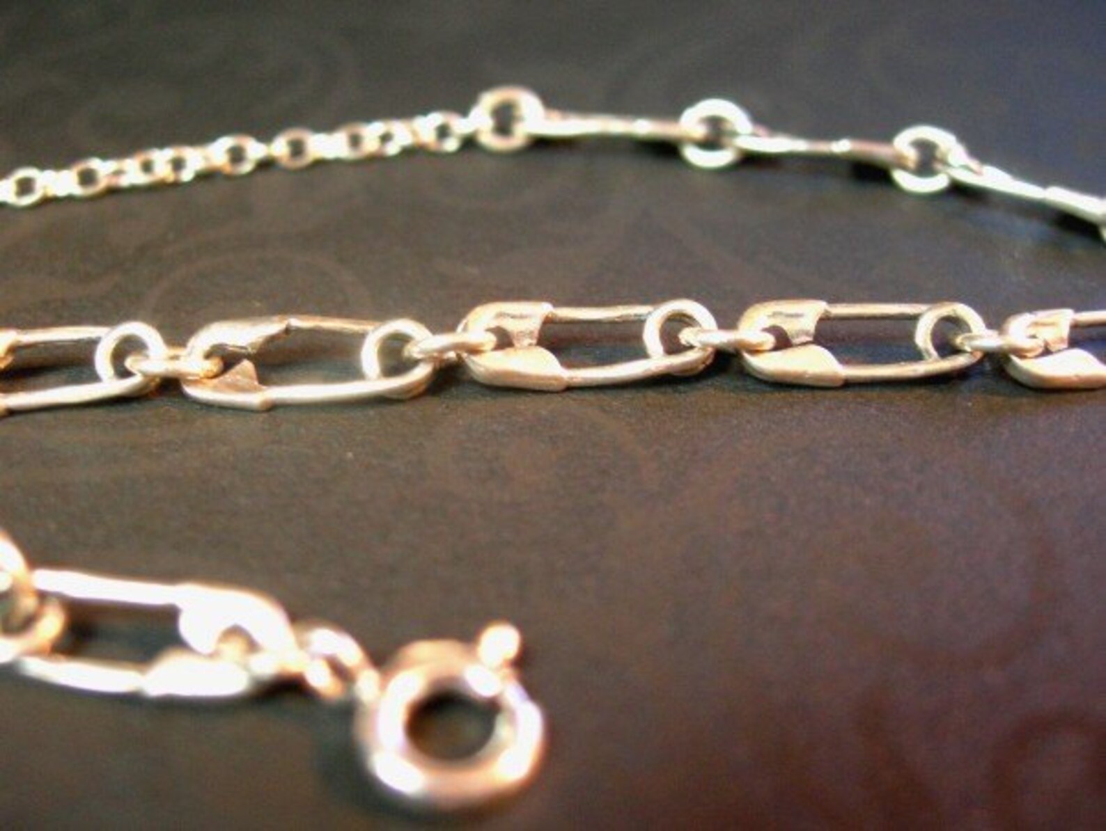 Sterling Silver Punk Safety Pin Bracelet / Necklace Unity Etsy