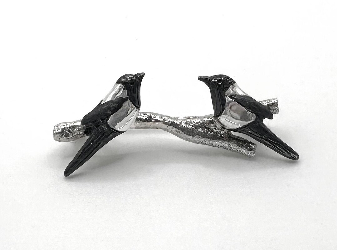 Sterling Silver Magpie Brooch Double Bird Two For Joy One Sorrow sterling-silver-magpie-brooch-double-bird-two-for-joy-one-sorrow