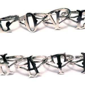 Sterling Silver LOVE HATE Rings, Sets of 4 or 8 - Etsy UK
