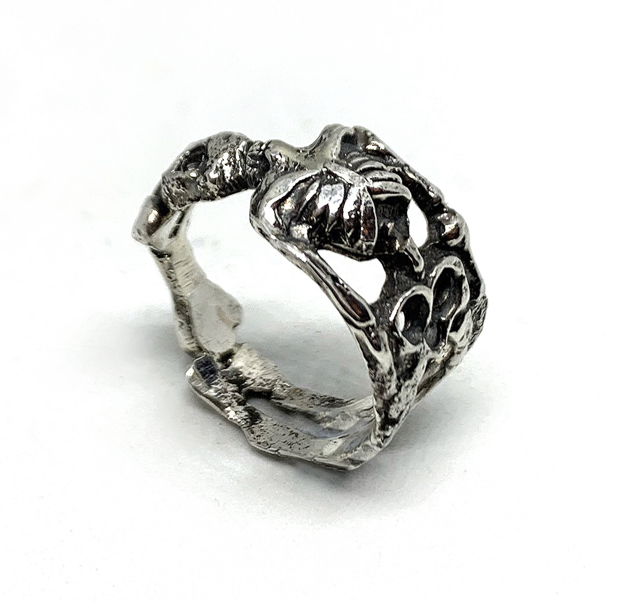 Tibia and Femur Ring in Pewter Bone Ring Medical Jewelry 