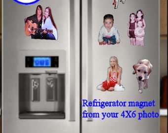 Custom Photo Refrigerator Magnet: Hardboard Pet & Child Cutouts (3x4 Size)