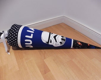 Sewn school cone, candy cone, motif: Starwars 70 cm