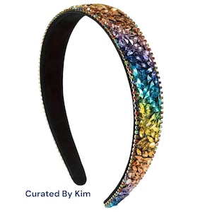 Rainbow Rhinestone Headband - Etsy display picture 3