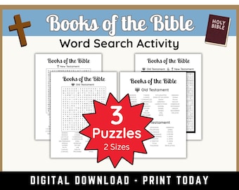 Bible Word Search Printable: Old & New Testament Puzzles (PDF)
