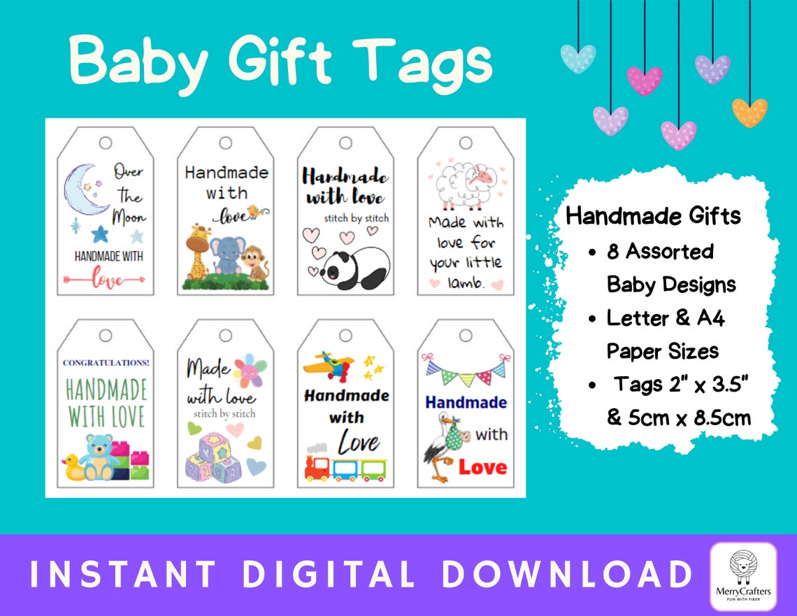 PRINTABLE Baby Gift Tags Perfect for Handmade Items - Etsy