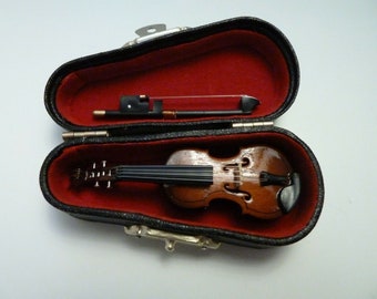 1:12 Dollhouse Miniature Violin Musical Instruments Collection DIY Decor Gift s`