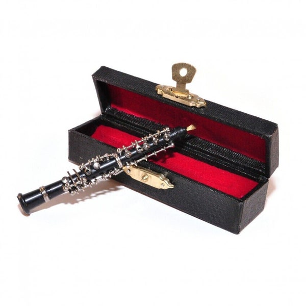 Miniature Oboe 1/12th Scale Dolls House Musical Instrument 7cm