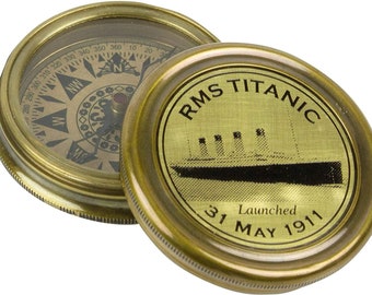 Solid Brass Ships Tribute Compass RMS Titanic UK Made