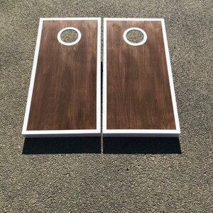 Stained cornhole boards and bags 36 x 18 Lawn game Garden Game image 3