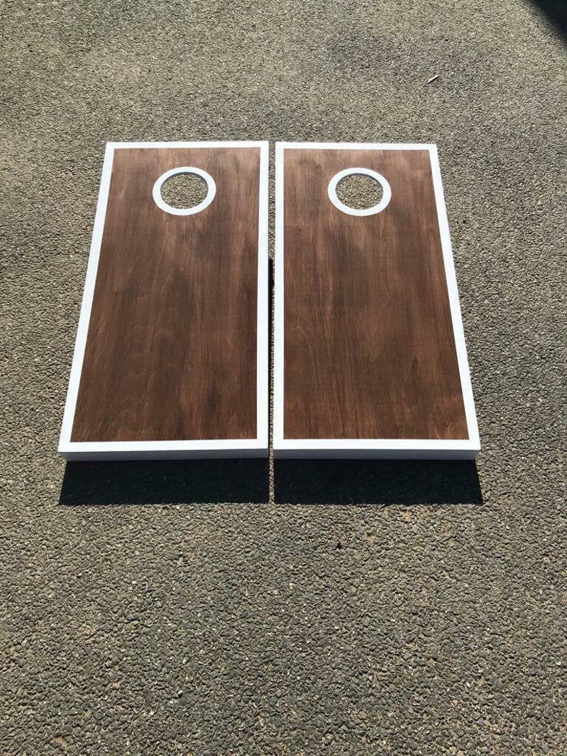 Stained cornhole boards and bags 36 x 18 Lawn game Garden Game image 3