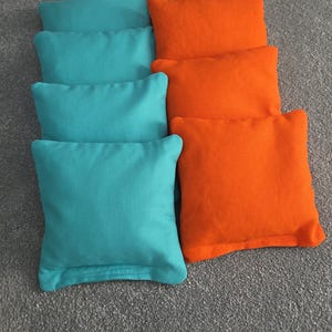 Handmade Cotton Cornhole Bags – Durable Outdoor Toss Game Set (8 Bags)
