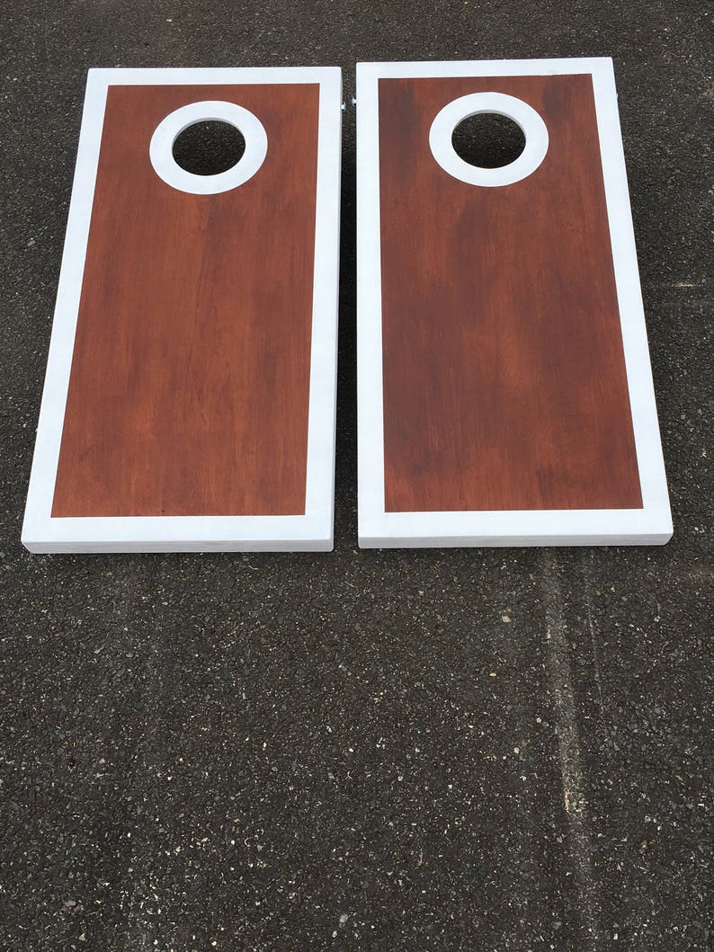 Stained cornhole boards and bags 36 x 18 Lawn game Garden Game image 5