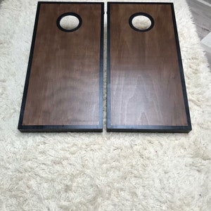 Stained cornhole boards and bags 36 x 18 Lawn game Garden Game image 9