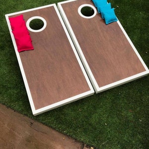 Stained cornhole boards and bags 36 x 18 Lawn game Garden Game image 1