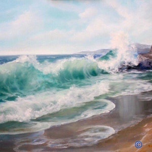 San Francisco Ocean Beach Seascape painting from original oil painting by Shane&#39; Mann