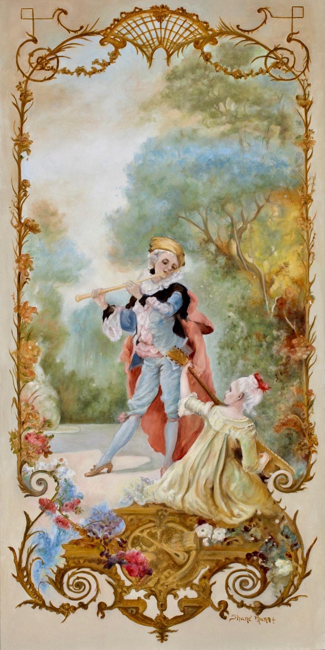 Musical Rococo Music on the Street (rococo Art).musical Romantic.homedecor.landscape ...